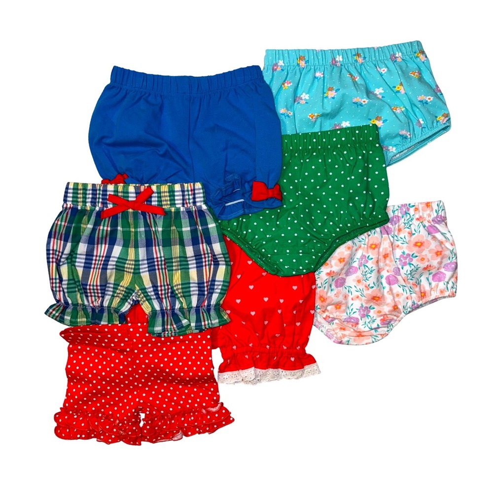Eleanor Rose Baby Girls Bloomers Diaper Covers Shorties Lot of 7 size 18m NEW